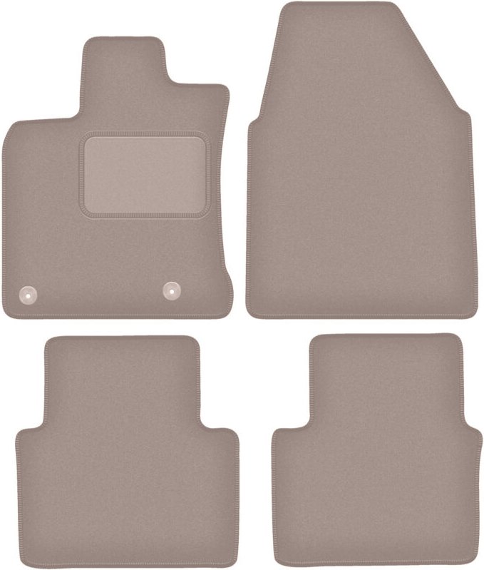 Beige Veloursmatten für: Nissan Qashqai I J10 (breit) Crossover (2007-2013)
