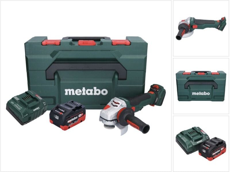 Metabo WVB 18 LTX BL 15-125 Quick Akku Winkelschleifer 18 V 125 mm Brushless + 1x Akku 5,5 Ah + Ladegerät + metaBOX