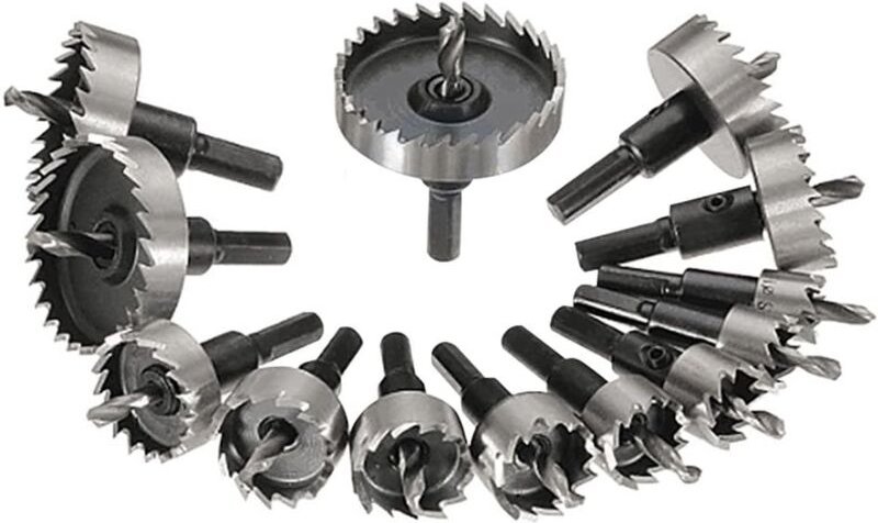 13-teiliges Metall-Lochsägen-Set, 16–53 mm Metallkernbohrer, Wolframstahl-Schneidwerkzeug-Set für Edelstahl, Eisenplatte...