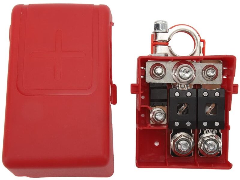 Ej.life - Sicherungskasten Batterieklemme 32V 400A Kurzschlussschutz Empfindlicher Schnellanschluss für Wohnwagen Flachb...