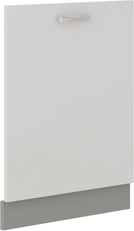 Küchen Preisbombe - Frontblende Geschirrspüler vollintegriert 60 cm Weiß Hochglanz Küche Bianca Grey