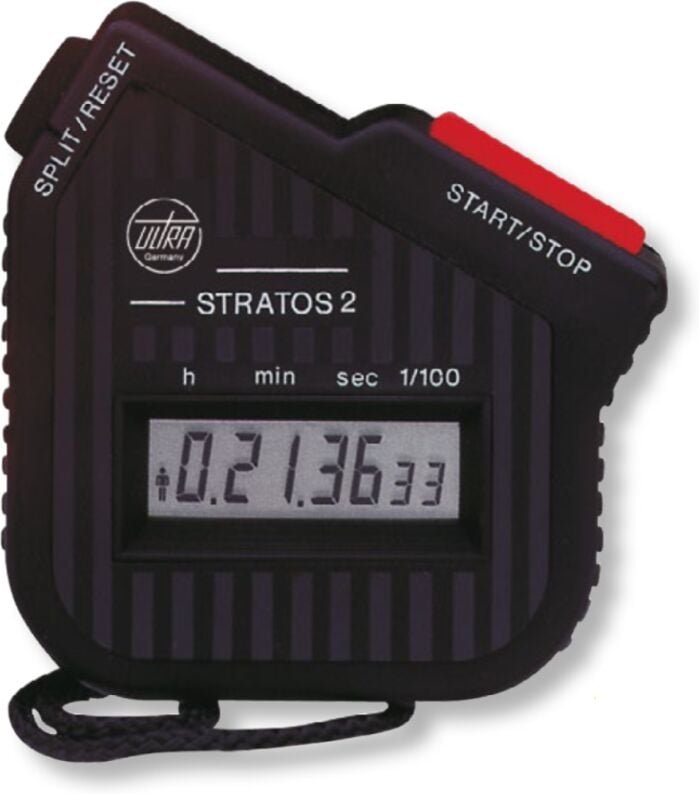 Ultra Präzision - Digital-Stoppuhren stratos mit Kordel 10 Std./hours 1/100sec