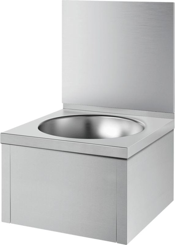 Delabie Waschtisch SXS o. Armatur mit Rückwand Edst. 1.4301 satiniert