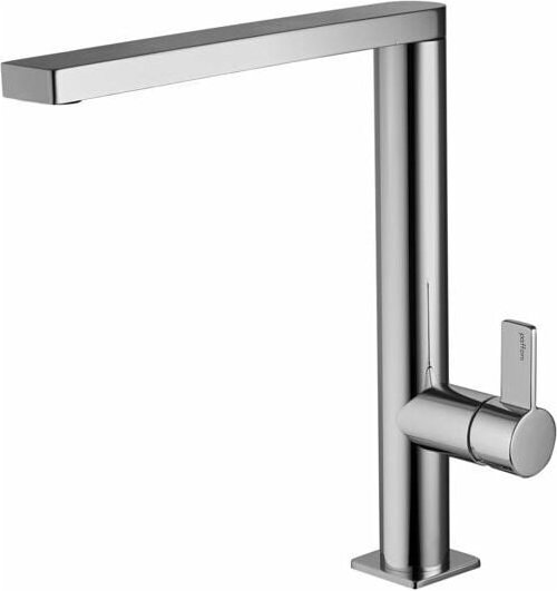 Paffoni - Einhand-Spültischmischer mit schwenkbarem Auslauf Stahloptik Rock Serie RO987ST Messing - Steel looking