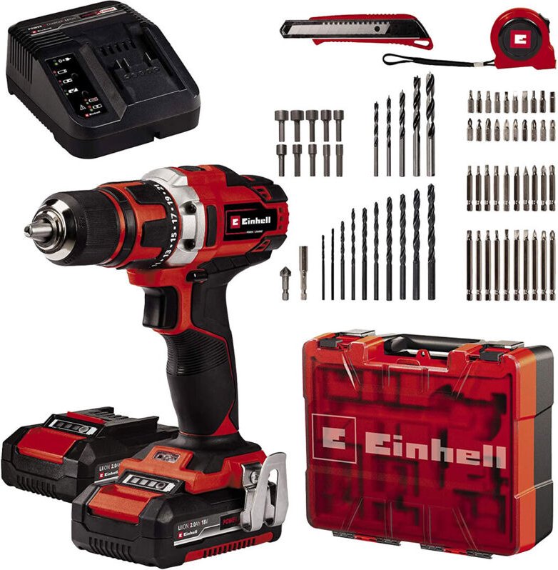 Te-cd 18/40 Li-i +64 (2x2,0Ah) Akku Schlagbohrschrauber Set inkl. Koffer - Einhell