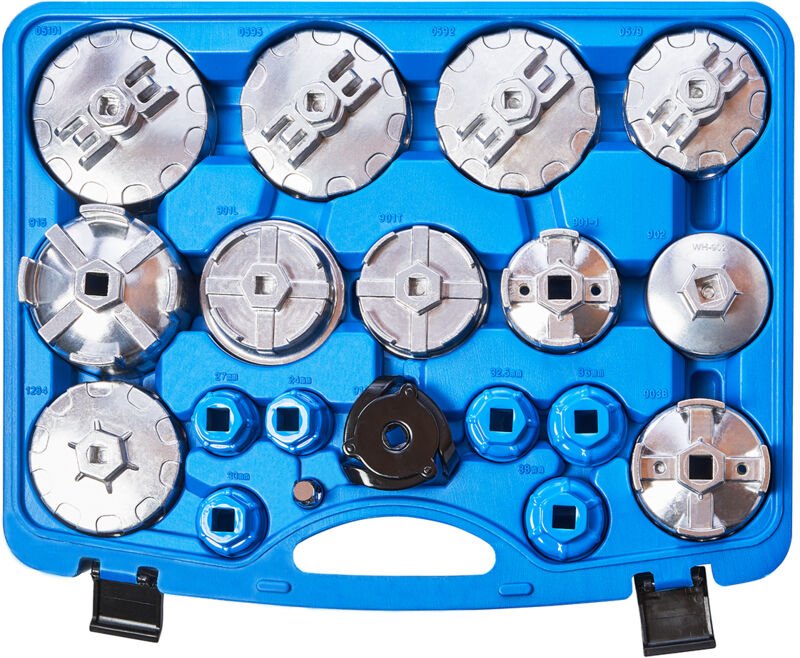 Thumbnail - KRAFTPLUS K.210-6719 Ölfilterschlüssel Satz Aluminium Ölfilterkappen Ölfilter Werkzeug mit Adapter Ölfilterspinne - 19 t...