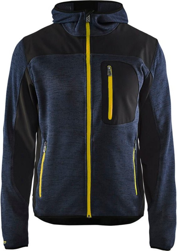 Blaklader - Strickjacke mit Kapuze t.s - dunkelmarine/jaune - 493021178635-S