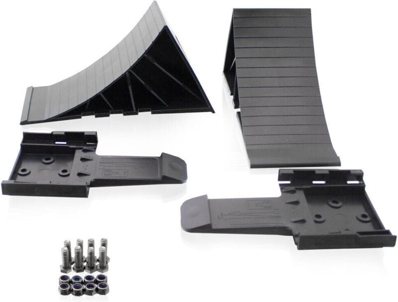 BITUXX 1 Paar Radkeile Unterlegkeile Bremskeile Radvorleger Anhängerkeile mit Halterung bis 1,6T für KFZ Auto Anhänger W...