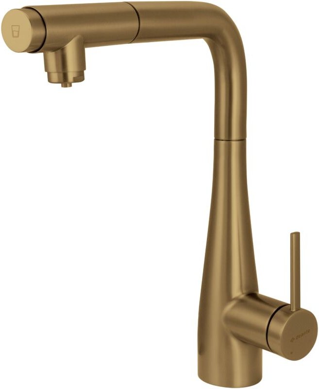 Küchenmischer mit Anschluss für gereinigtes Wasserfilter, antike Messingfarbe Deante Eridan BREC75M Antikes Messing