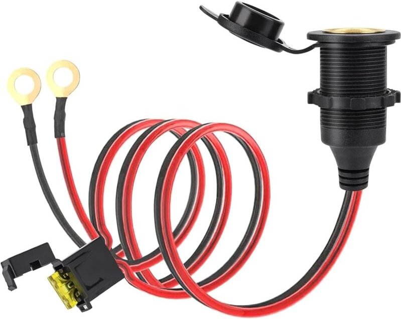 2m Hochleistungs Zigarettenanzünderbuchse Wasserdicht Marine Grade 12V / 24V Gleichstrom-Feuerzeugsteckdose Steckdose fü...