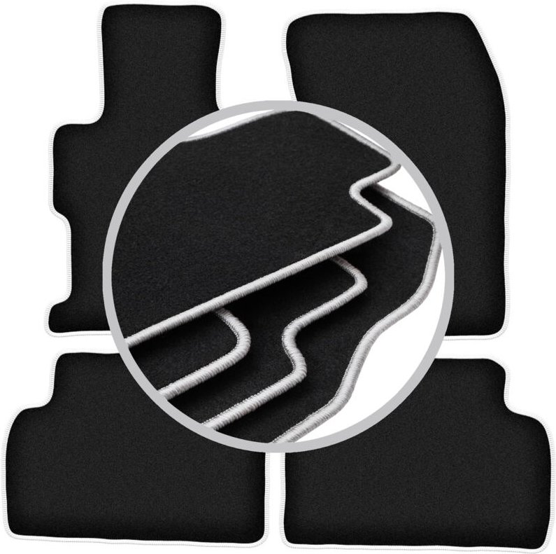 CARLUX-SILVER Autofußmatten für: Honda Civic IX Limousine (2011-2016)