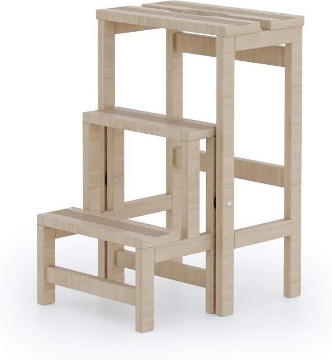 Thumbnail - Hocker Buche 3-stufig H57 Cm platzsparend klappbar, RIBALTINO COLOMBO