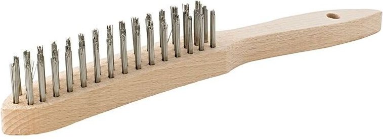 Handdrahtbürste rostfrei glatt 2-reihig mm Format