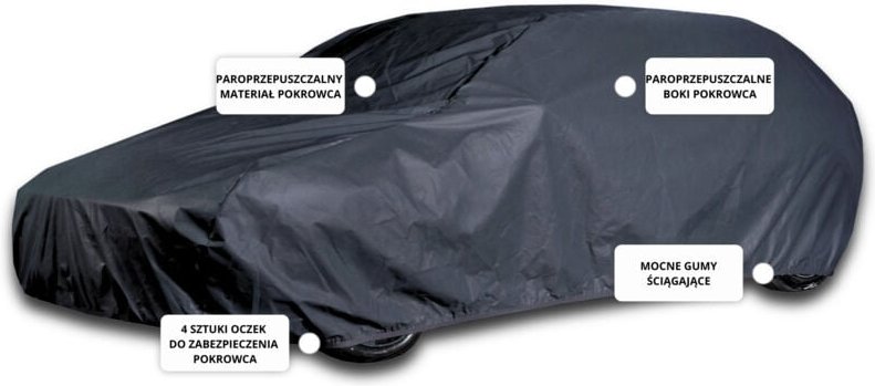 Autoabdeckung für Schrägheck S1 380-405cm Autoplane Classic Schwarz