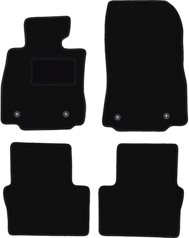 Schwarze Veloursmatten für: Mazda 2 III Fließheck (2015-)