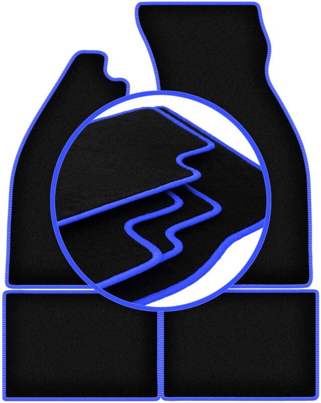 CARLUX-BLUE Autofußmatten für: Volkswagen Käfer 0 (1938-2003)