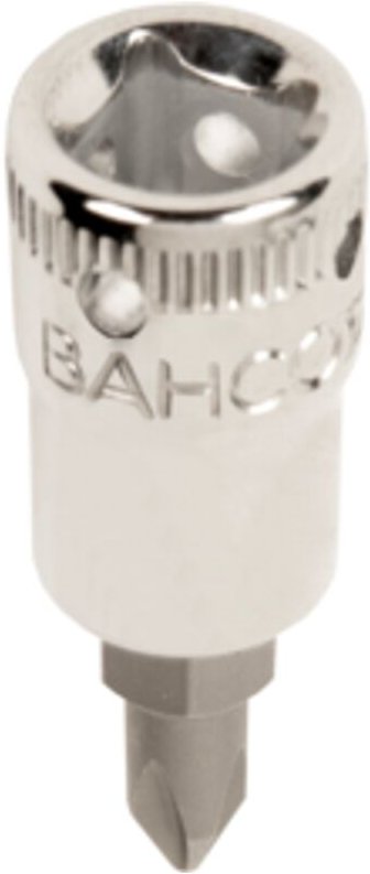 Bahco 1/4-Vierkant-Antriebssteckschlüssel mit vier Bohrungen zur sicheren Befestigung, für Phillips-PH3-Schrauben