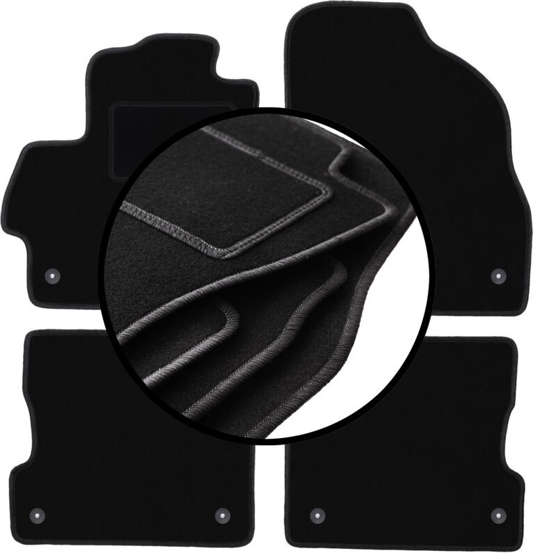 Komplettset Veloursmatten für: Mazda 3 II BL Fließheck, Limousine (2008-2013)
