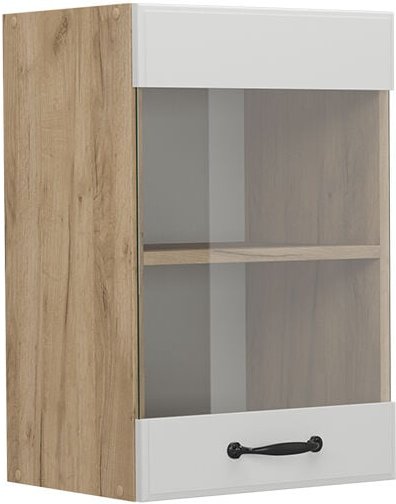Thumbnail - Vicco - Küchenglashängeschrank R-Line, Weiß Landhaus, 40 cm