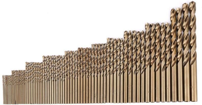 Jeffergarden HSS-CO Twist Bohrer, 1,0-8,0 mm 74pcs HSS-Co-Kombinationswerkzeuge Bohrmaschine Bohrwerkzeug, für Edelstahl...