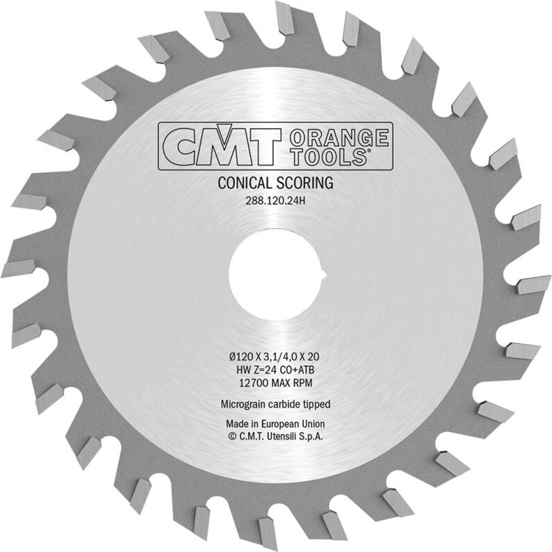 288.120.24K KONISCHES SCHERENMESSER HW 120x3.1-4.0/2.5x22 Z24 CO+ATB