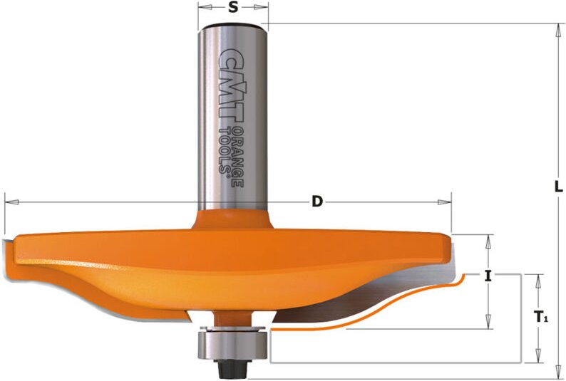 890.507.11 Horizontaler Türfräser C/cusc.hm S=12.7 D=89 R=38 (D)