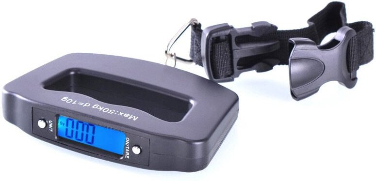 Thumbnail - Linghhang - Elektronische Handgepäckwaage, 50 kg, tragbare Mini-Elektronikwaage mit LCD-Display, Fischwaage