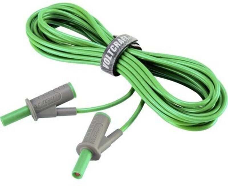 MSB-501 Sicherheits-Messleitung Lamellenstecker 4 mm Lamellenstecker 4 mm 5.00 m Grün 1 St - Voltcraft