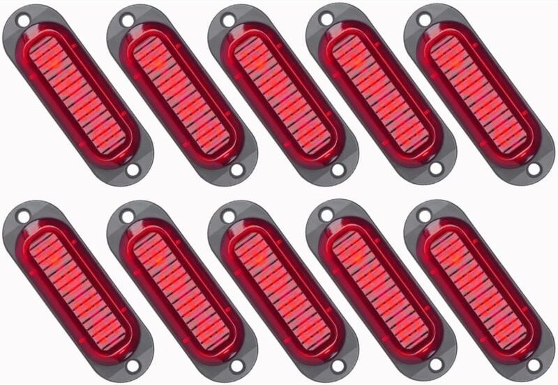 10 x LED-Seitenmarkierungsleuchten, 12/24 V, LED-Umrissleuchten, Anhänger-Seitenleuchte, Warnleuchte für LKW, Wohnmobil,...