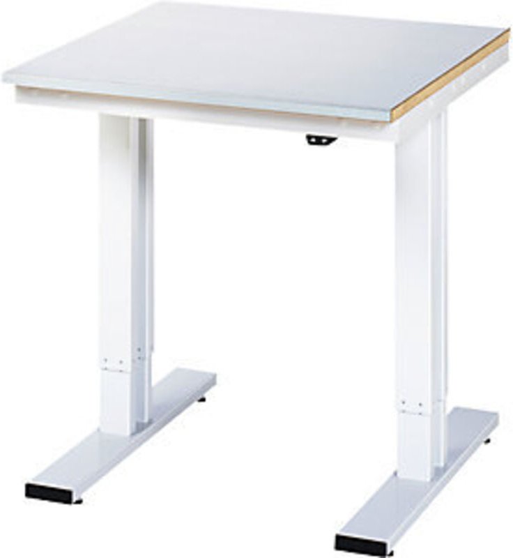 Thumbnail - Werktisch adlatus 300 elektrisch höhenverstellbar Arbeitsplatte mit Stahlblechbelag 750 mm x 800 mm - RAU
