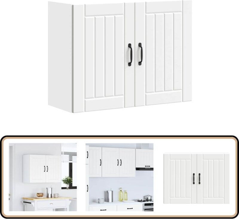 Küchen-Hängeschrank Lucca Weiß Holzwerkstoff - Vidaxl