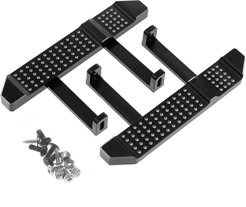 Tlily - Metallpedal-Seitenplattenschieber für mn D90 MN-90 MN98 MN99 MN99S 1/12 rc Car Upgrade Teile ZubehöR Schwarz