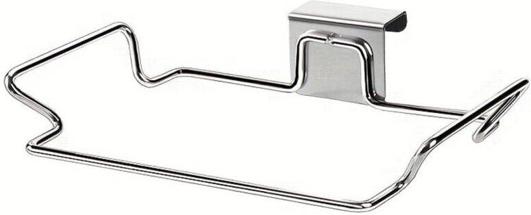 Beutelspender, kleine Metalltüraufbewahrung, Silber