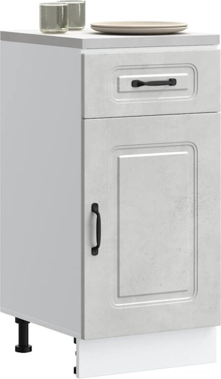 Küchenunterschrank Kalmar Betongrau Holzwerkstoff - Vidaxl