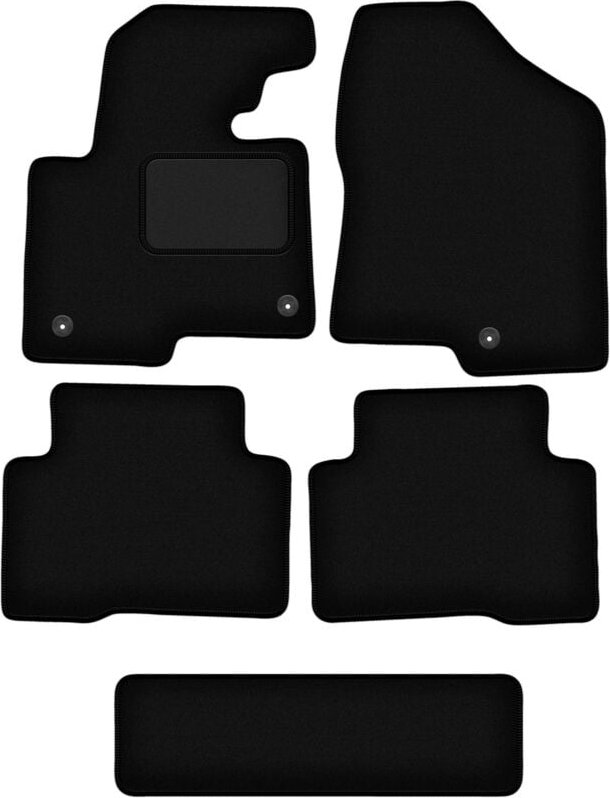 Schwarze Veloursmatten für: Hyundai SantaFe III 7-Sitzer (2012-)