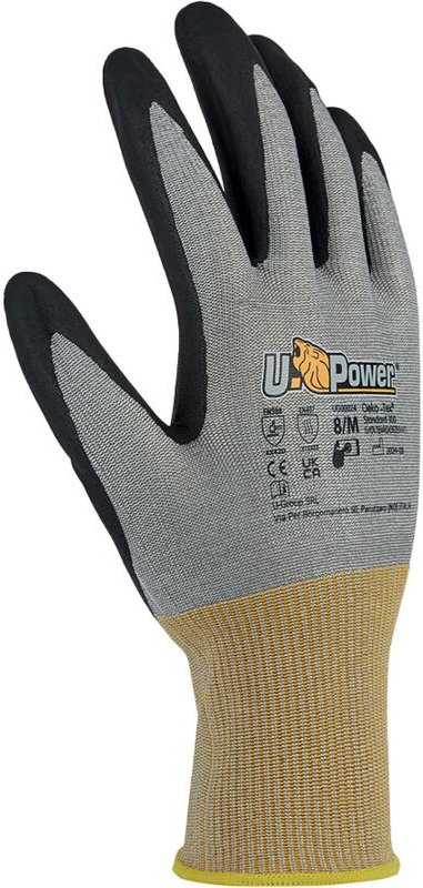 Polka Arbeitshandschuhe Nylon-Spandex schnittfest d Grau 8/M - U-power