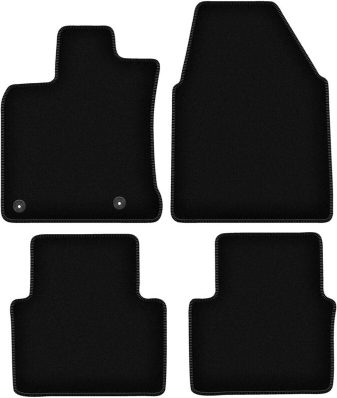 BASIC schwarze Veloursmatten für: Nissan Qashqai I J10 (breit) Crossover (2007-2013)