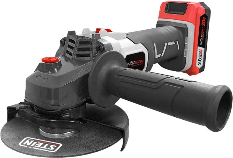 Schleifmaschine 115 mm Worgrip 20 V 1 Batterie 2,0 Ah