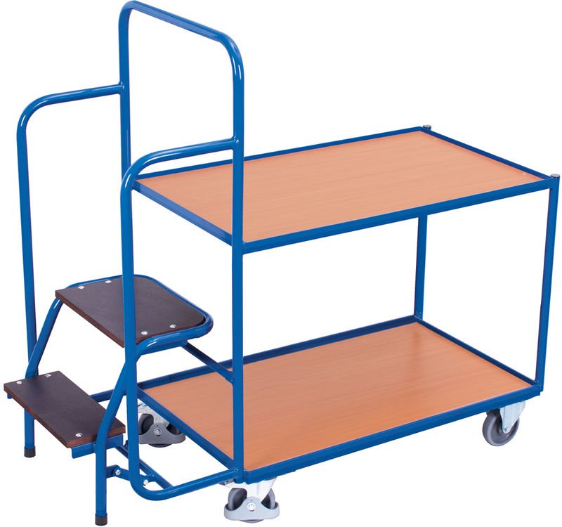 VARIOfit Kommissionierwagen mit 2 Ladeflächen, niedrig