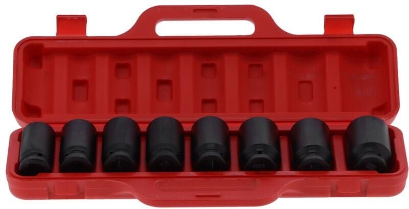 Thumbnail - Schlagnüsse, 8-teiliger Steckschlüsselsatz, HighTorque 6-Punkt-Schlag, tiefes Chrom-Vanadium-Stahl-Autowerkzeug (metrisc...