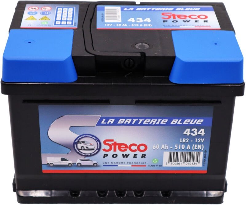 Batterie 12V 60Ah 510A 242x175x175 mm stecopower - 434