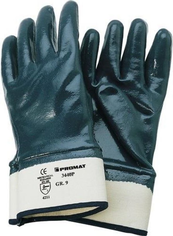 Promat - Handschuhe Neckar Größe 10 blau Nitrilvollbeschichtung en 388 PSA-Katego