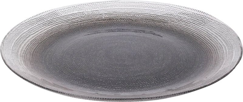 Flacher Teller aus Glas lakris, ø 32 cm