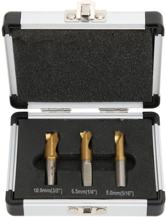 Thumbnail - Csparkv - 3-teiliger Punktschweißbohrer, 6,5 mm/8 mm/10 mm Bohrer, Punktschweißschneider-Set, Punktschneider zum Entfern...