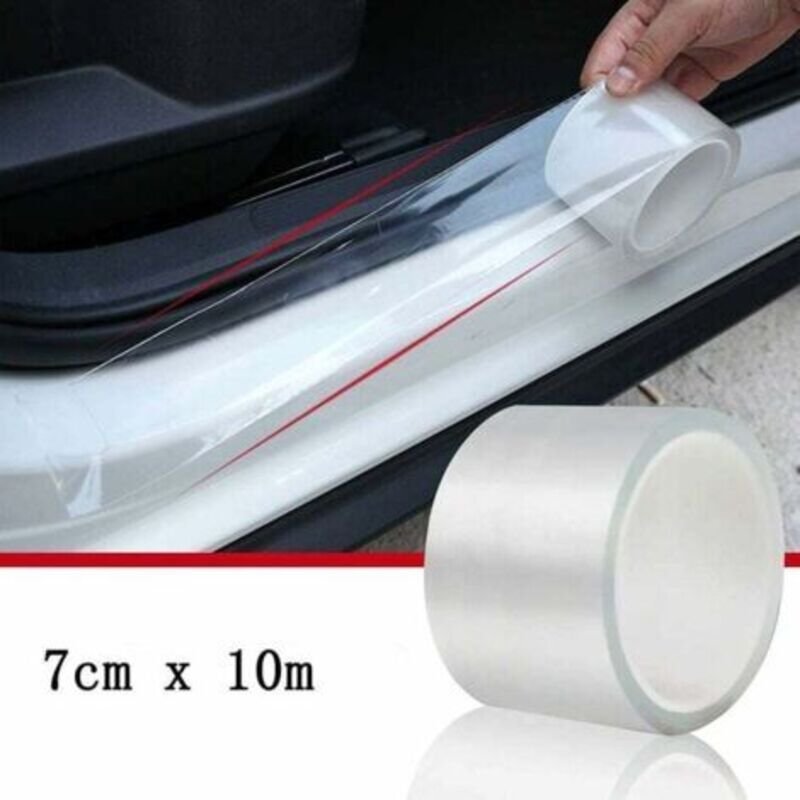 Jalleria - Folie für Auto, Motorrad, Fahrrad 7X10 - Transparent, selbstklebend, Lackschutz, Türkantenschutz, Kantenschut...