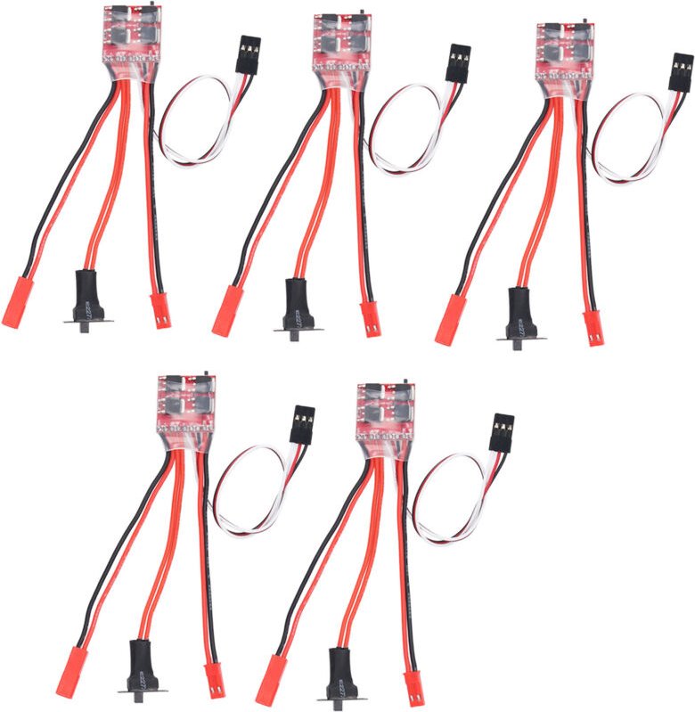 Jeffergarden 5pcs 30A gebürstete ESC mit Brems -Dual -Weg JST -Schnittstelle Mikrogeschwindigkeit Controller für 130 180...