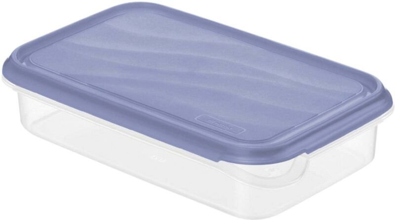 Rotho - Kühlschrankdose Rondo 1 l flach horizon blau, Frischhaltedose