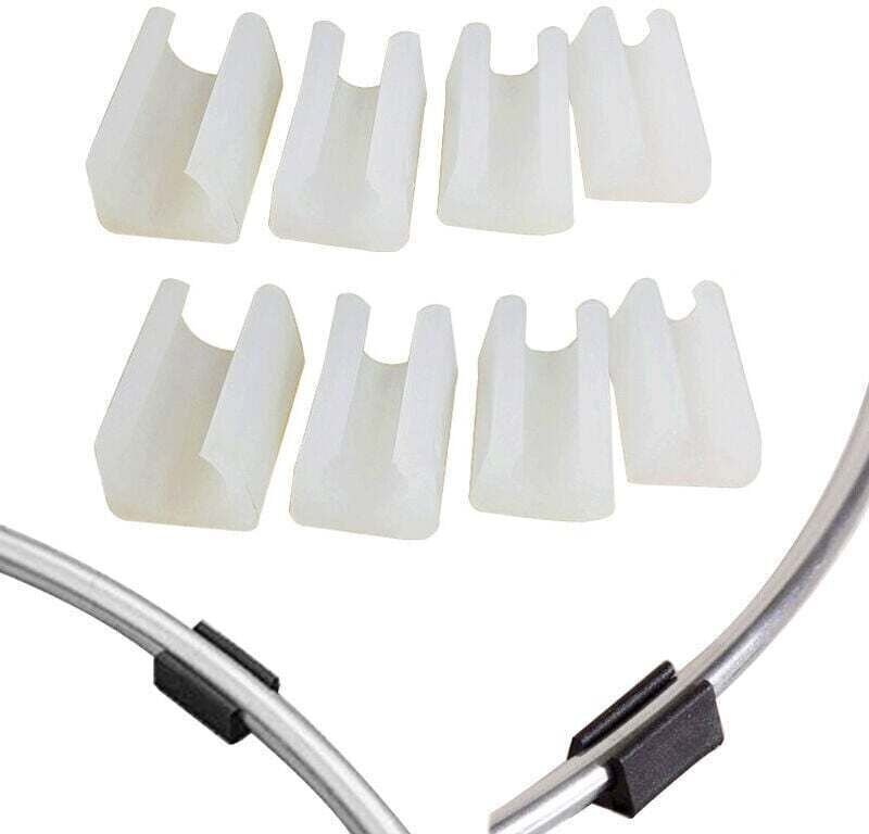 20 Stück Stuhlbeinpolster, rundes Rohr, Rohrendkappe, 14 mm, Tischbein, Sessel, Möbelpuffer, U-Form, Kunststoff, weißer ...