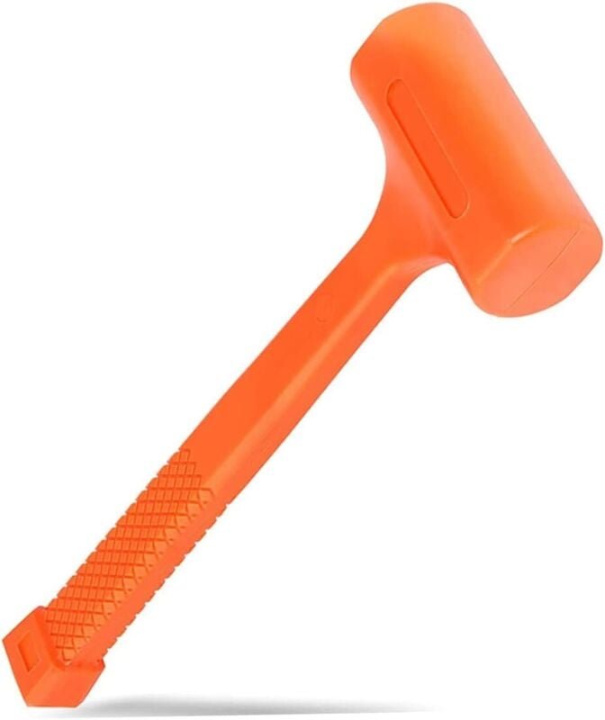 Nicht elastischer Gummi-Rückschlaghammer, 1 Pfund Unicast-Hammer für multifunktionales Bodenbearbeitungswerkzeug, Gummih...