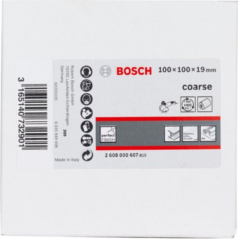 Vliesschleifwalze für Satinierer, 19 mm, grob, 100 mm - Bosch